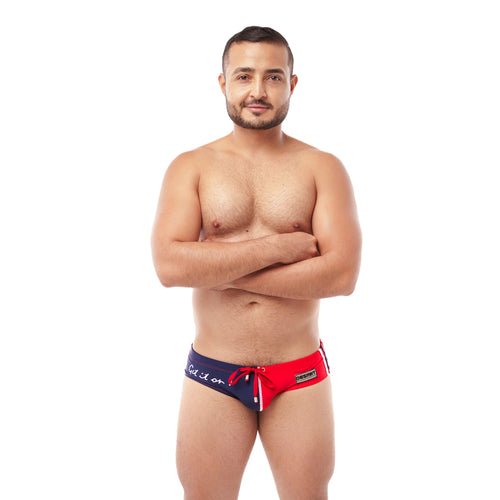 Bañador DT bitono Azul Rojo