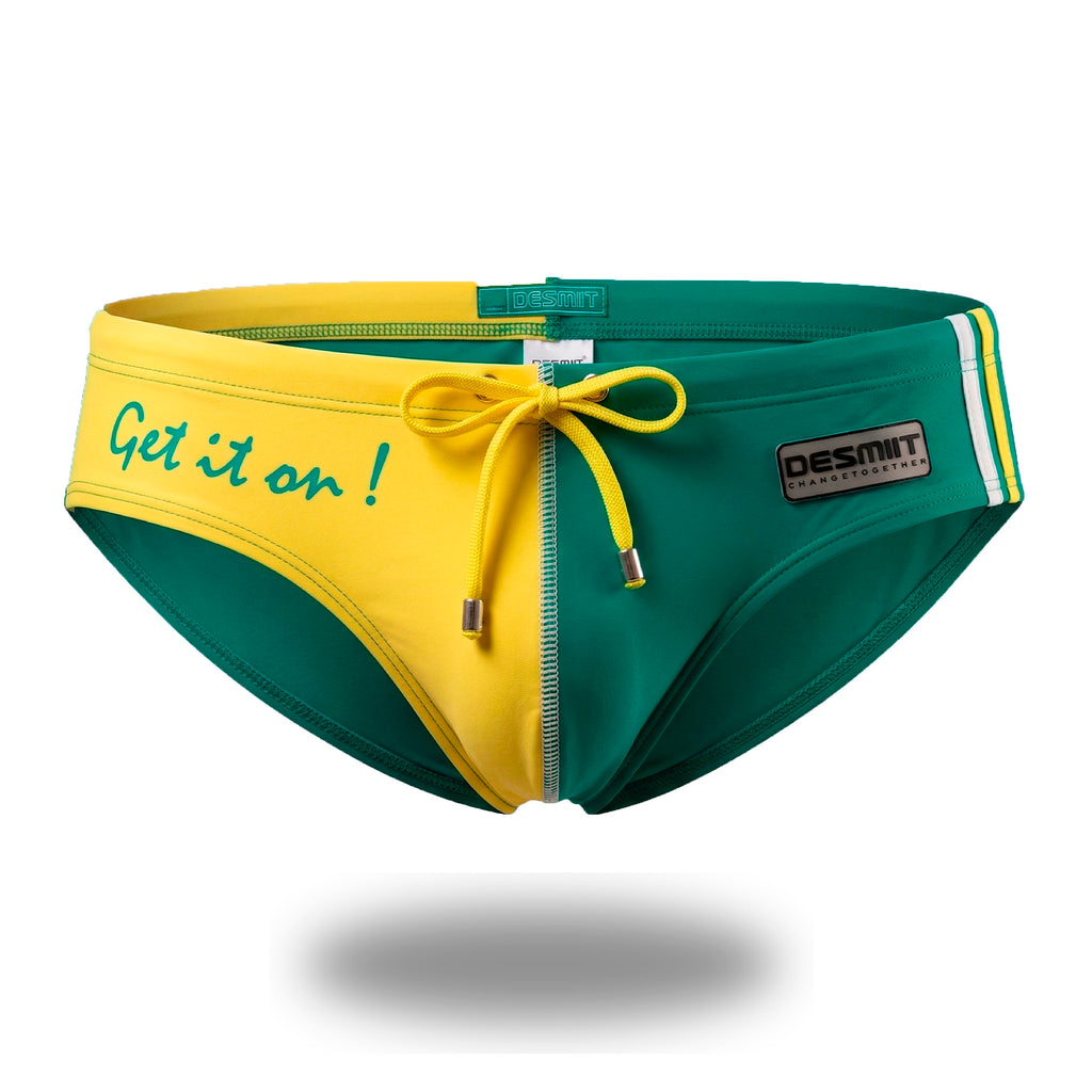 Bañador DT bitono amarillo verde