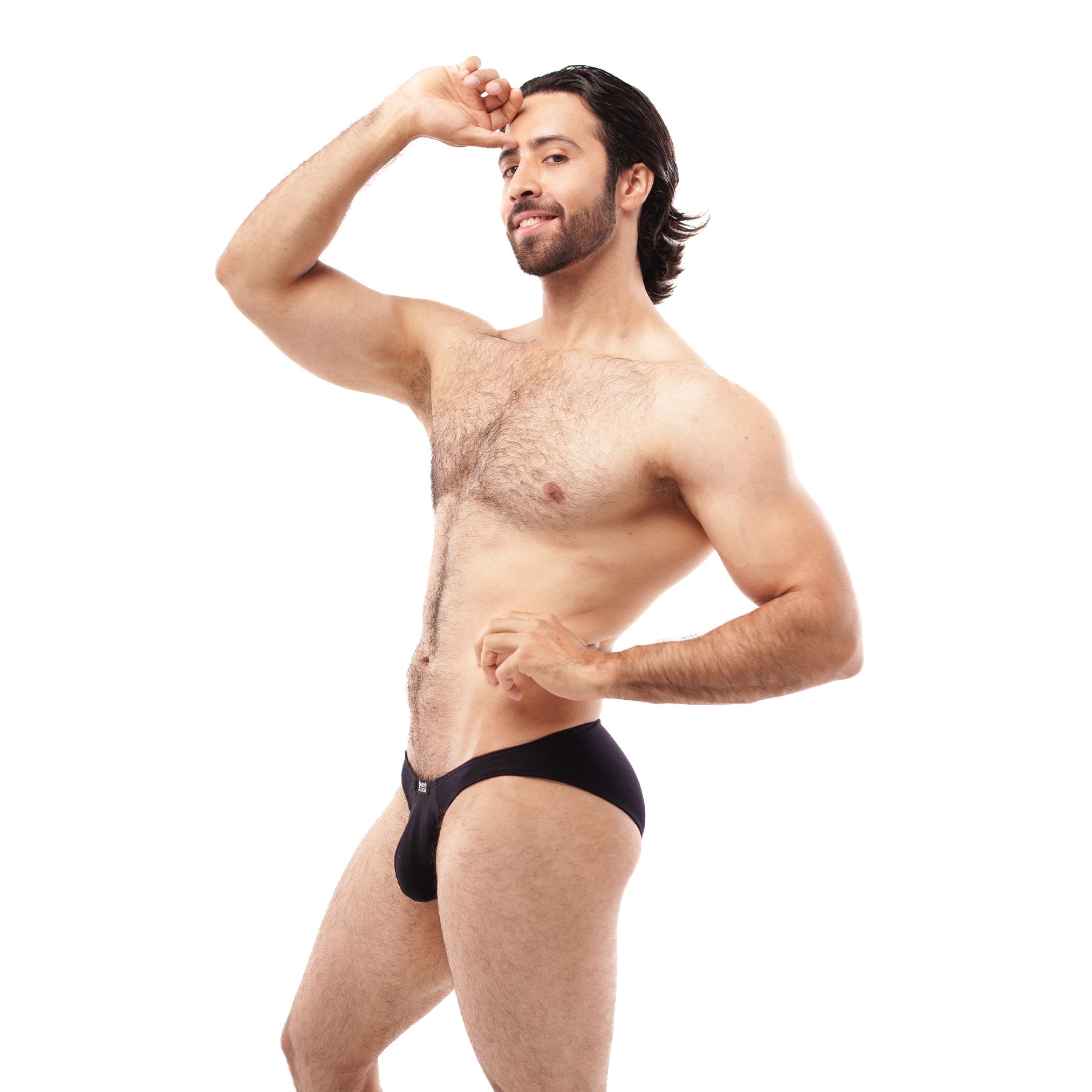 Bikini Men's  Look Frente Tanga Negro