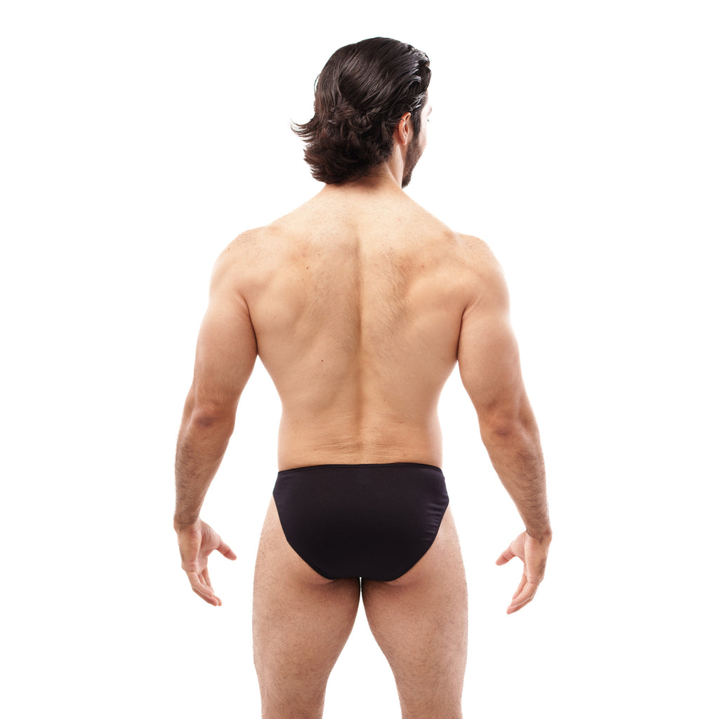 Bikini Men's  Look Frente Tanga Negro