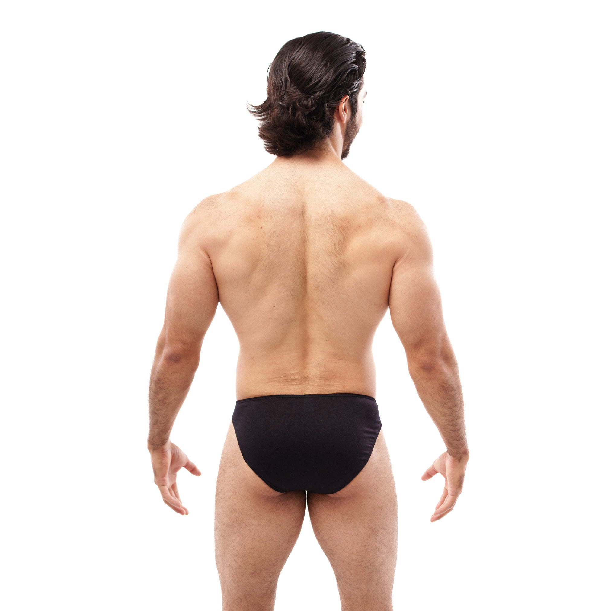 Bikini Men's  Look Frente Tanga Negro