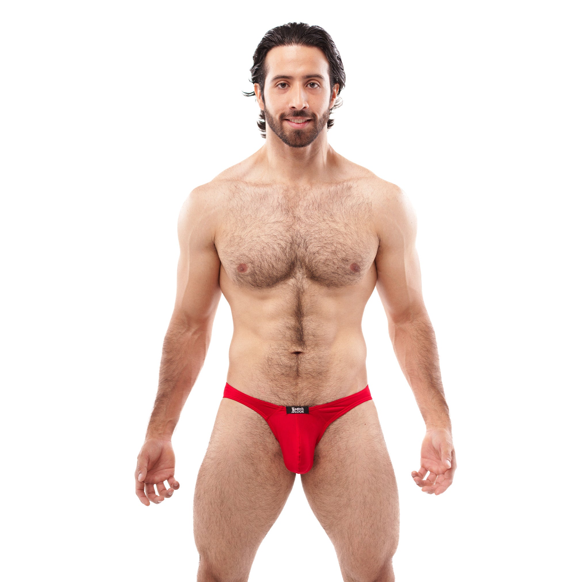 Bikini Men's  Look Frente Rojo