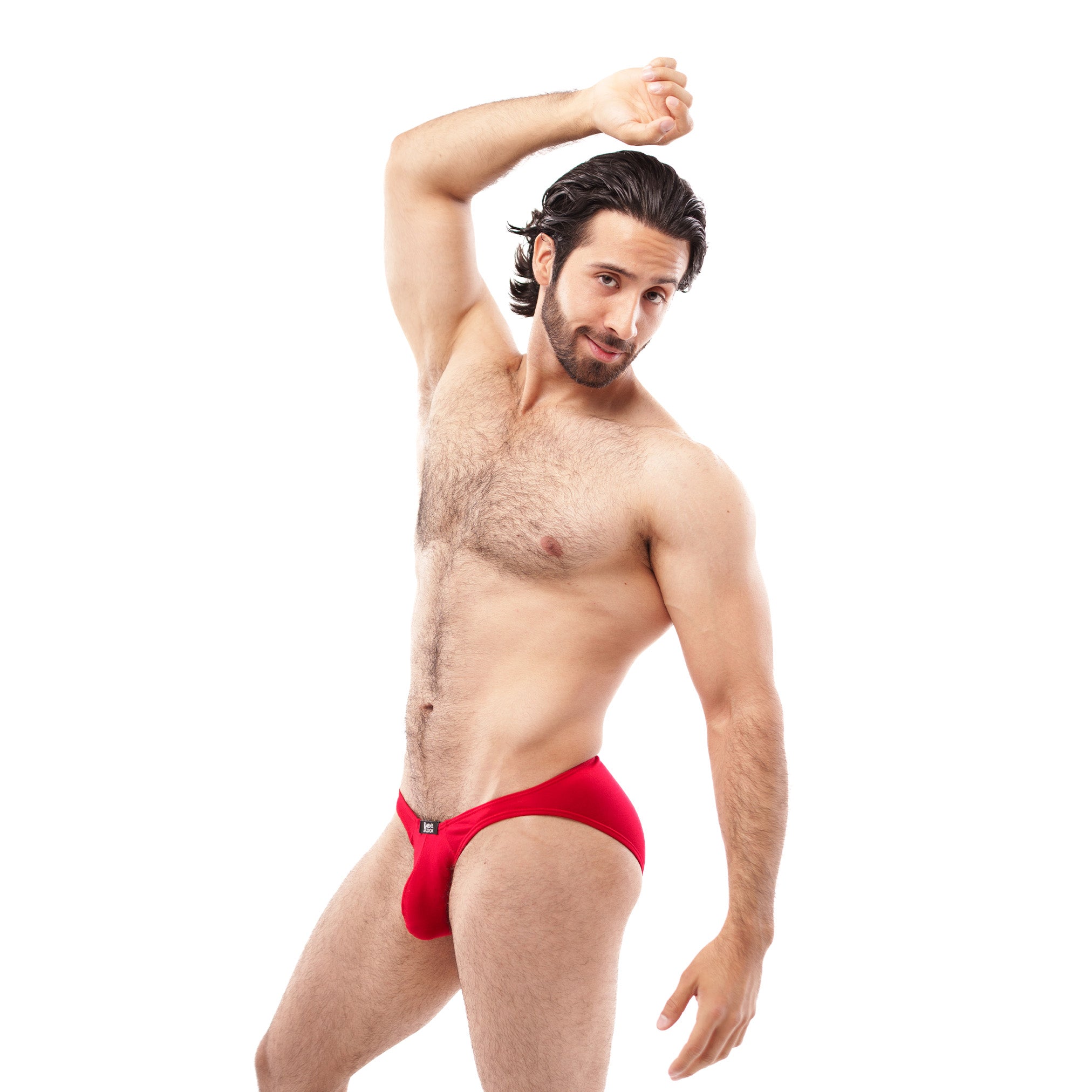 Bikini Men's  Look Frente Rojo