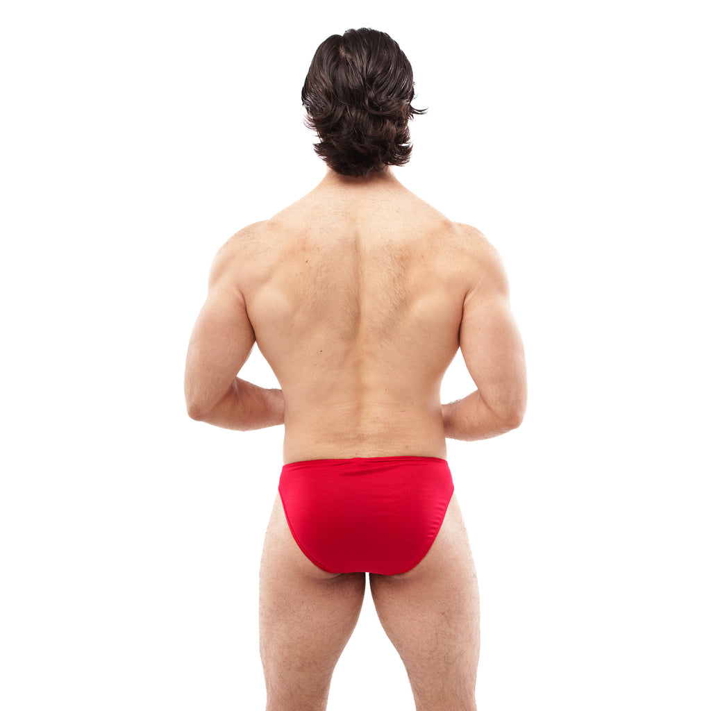 Bikini Men's  Look Frente Rojo