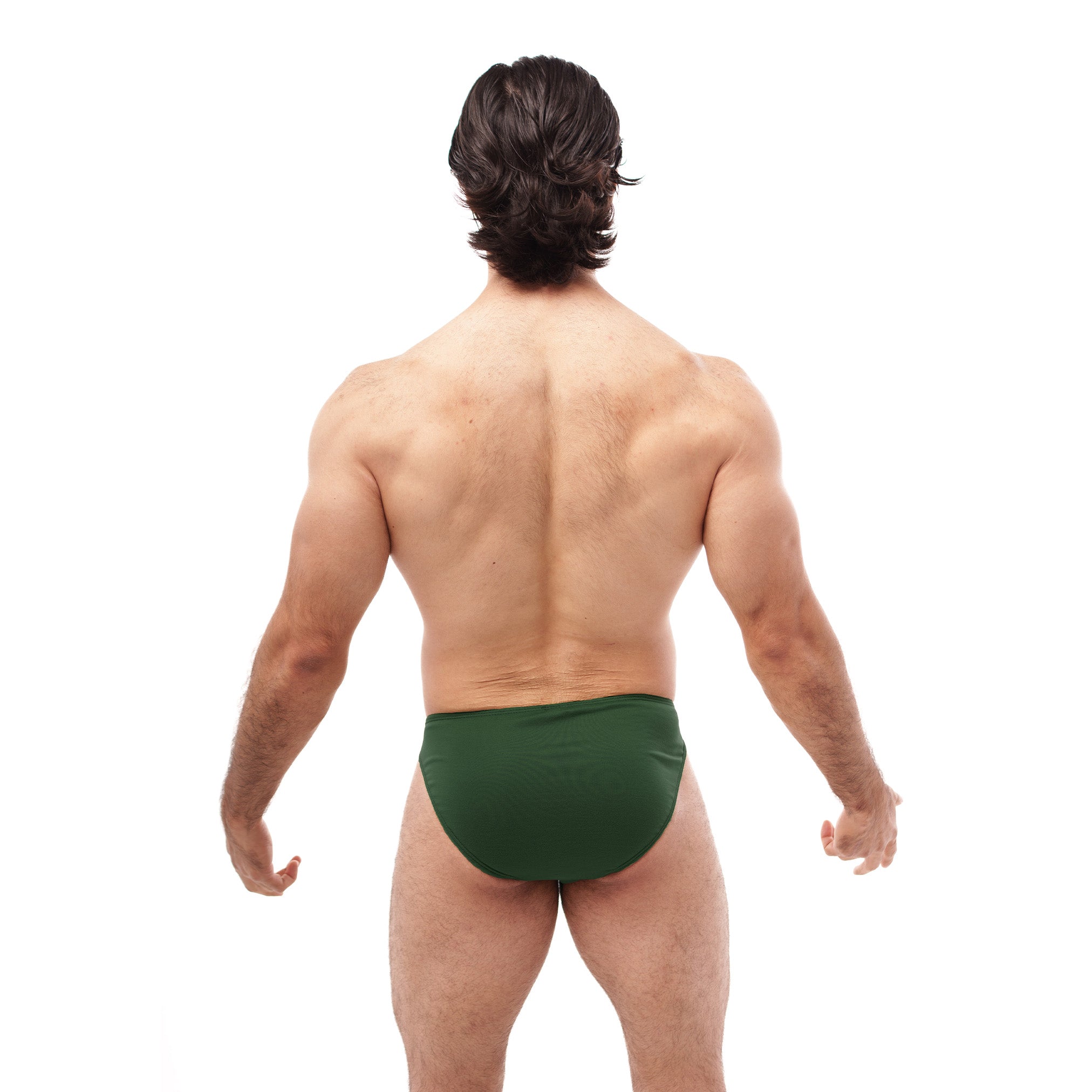 Bikini Men's  Look Frente Tanga Verde Botella