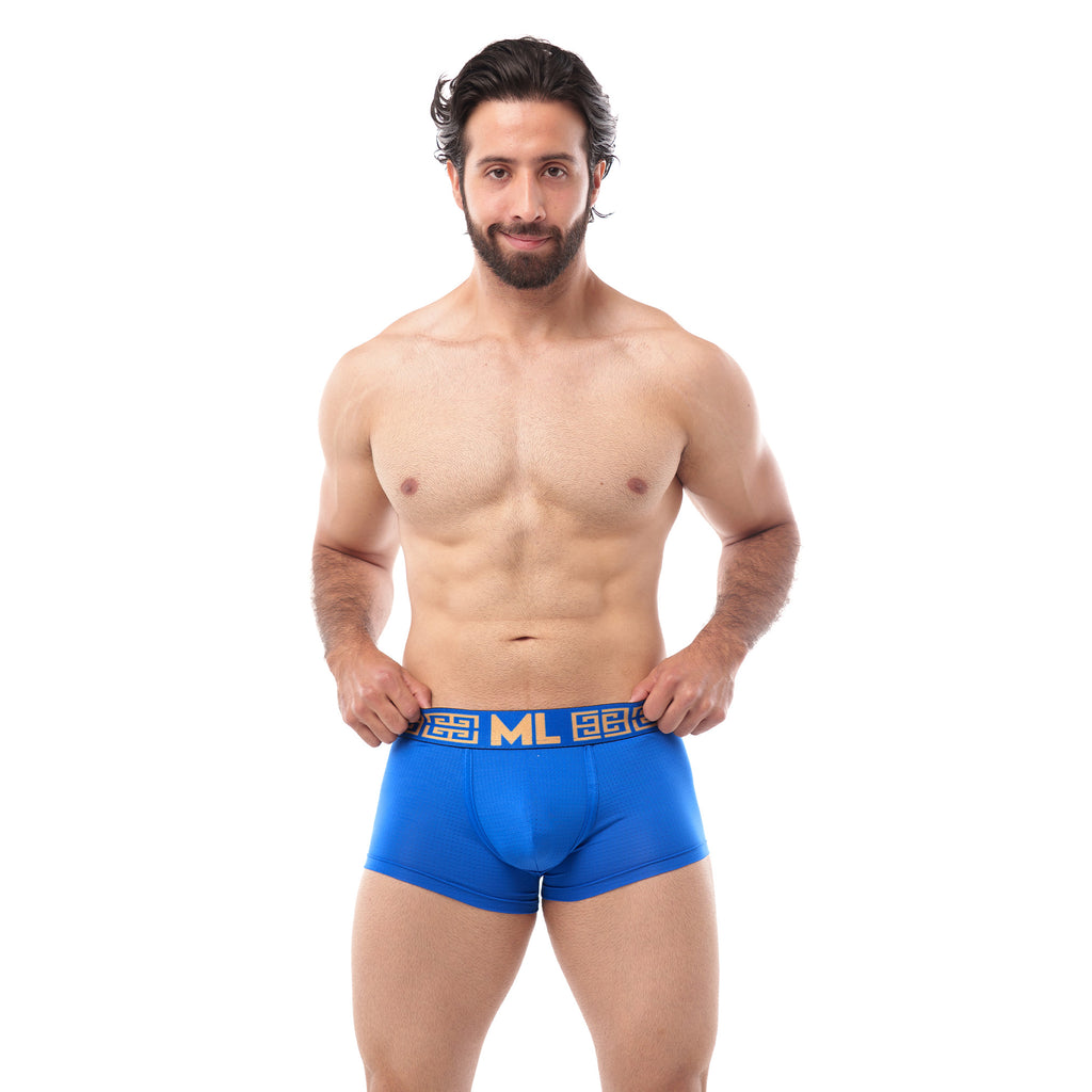 Boxer Mens Look Grecas Azul Rey