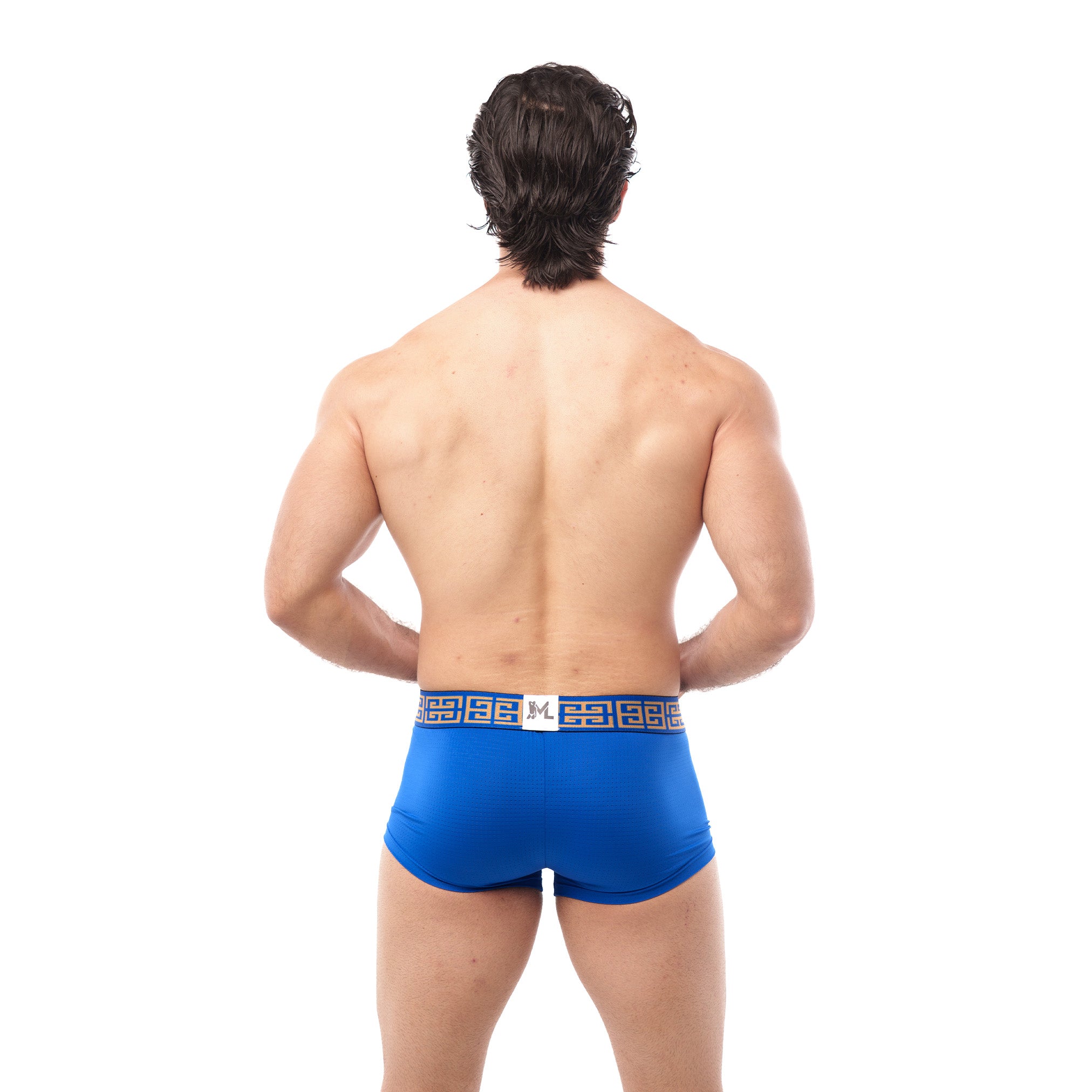 Boxer Mens Look Grecas Azul Rey