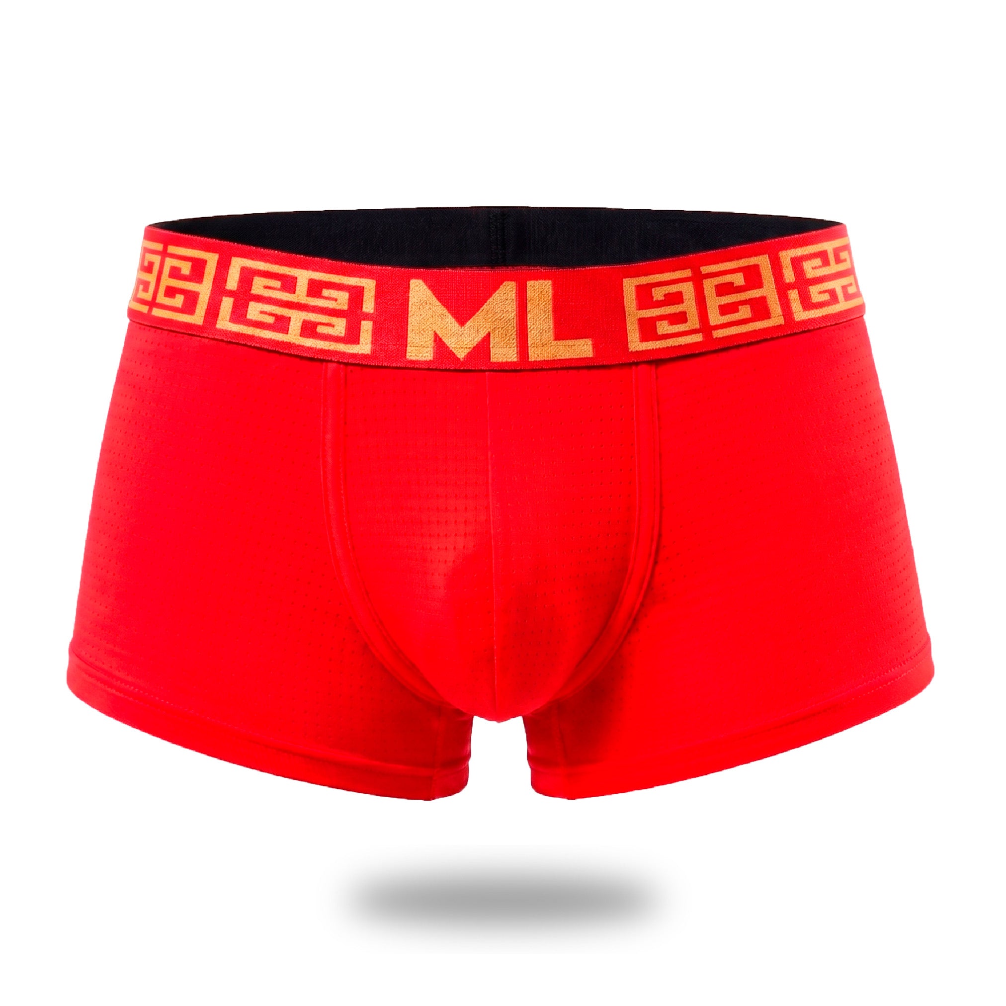 Boxer Mens Look Grecas Rojo