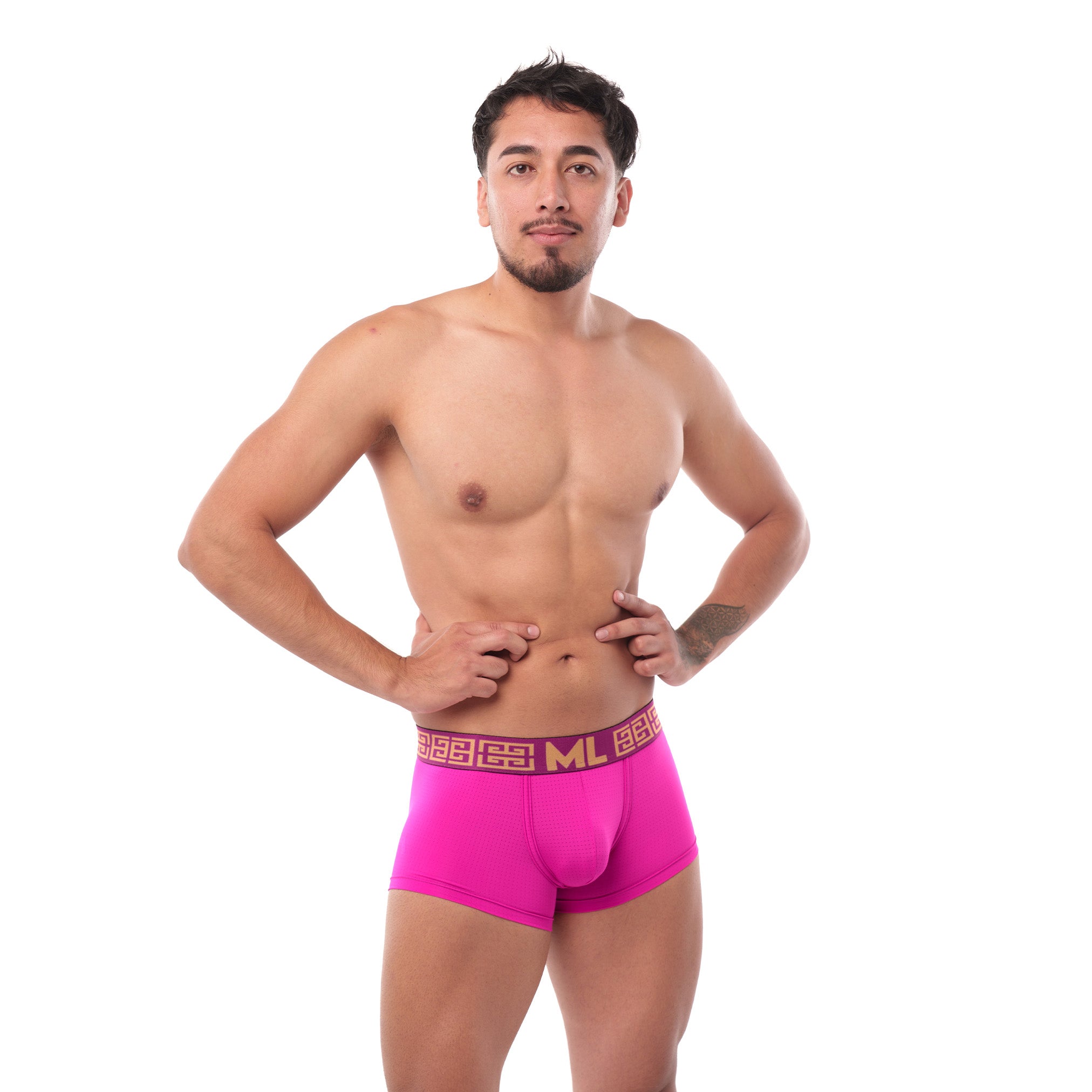 Boxer Mens Look Grecas Rosa