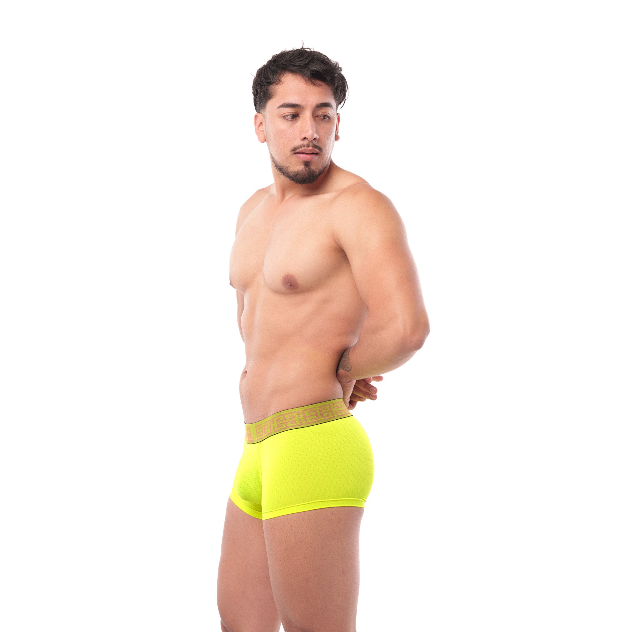 Boxer Mens Look Grecas Verde Neon