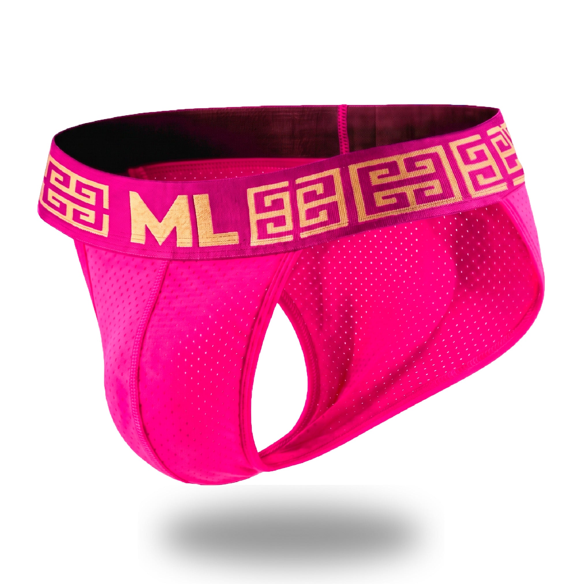 Brief Bikini Mens Look Grecas Rosa