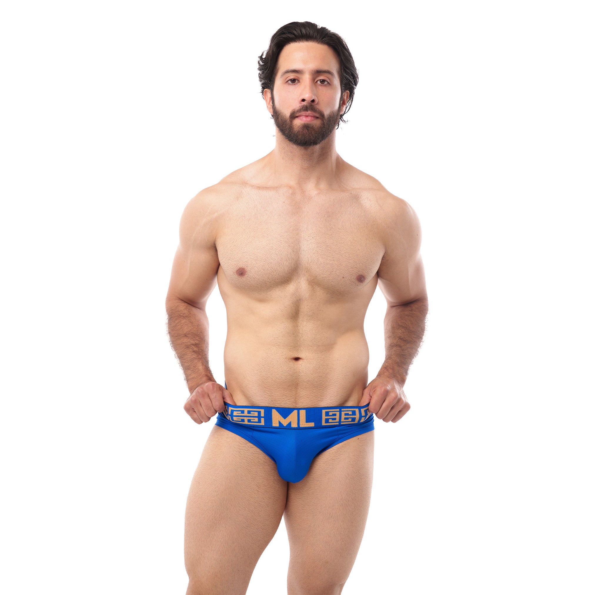 Brief Mens Look Grecas Azul Rey