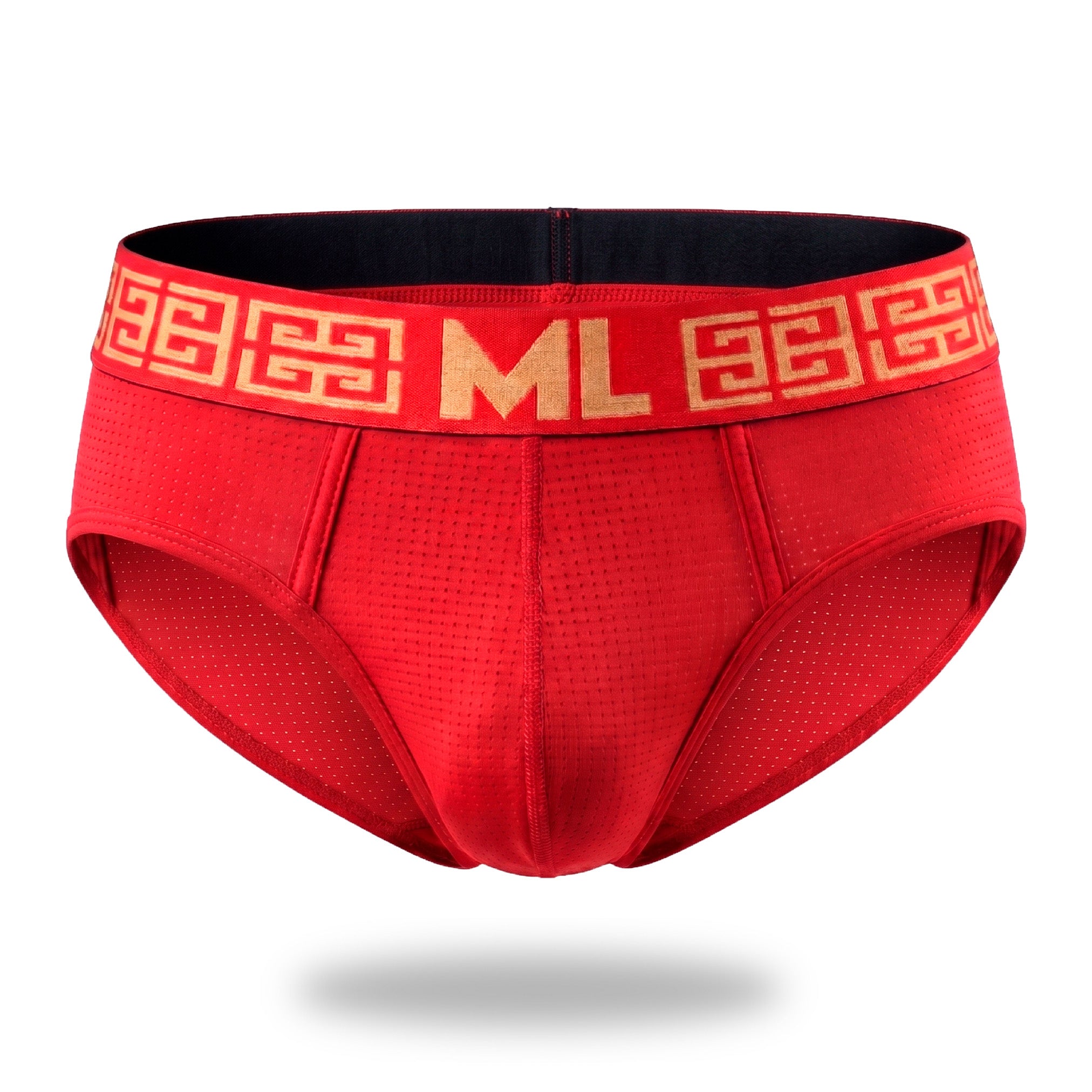 Brief Mens Look Grecas Rojo