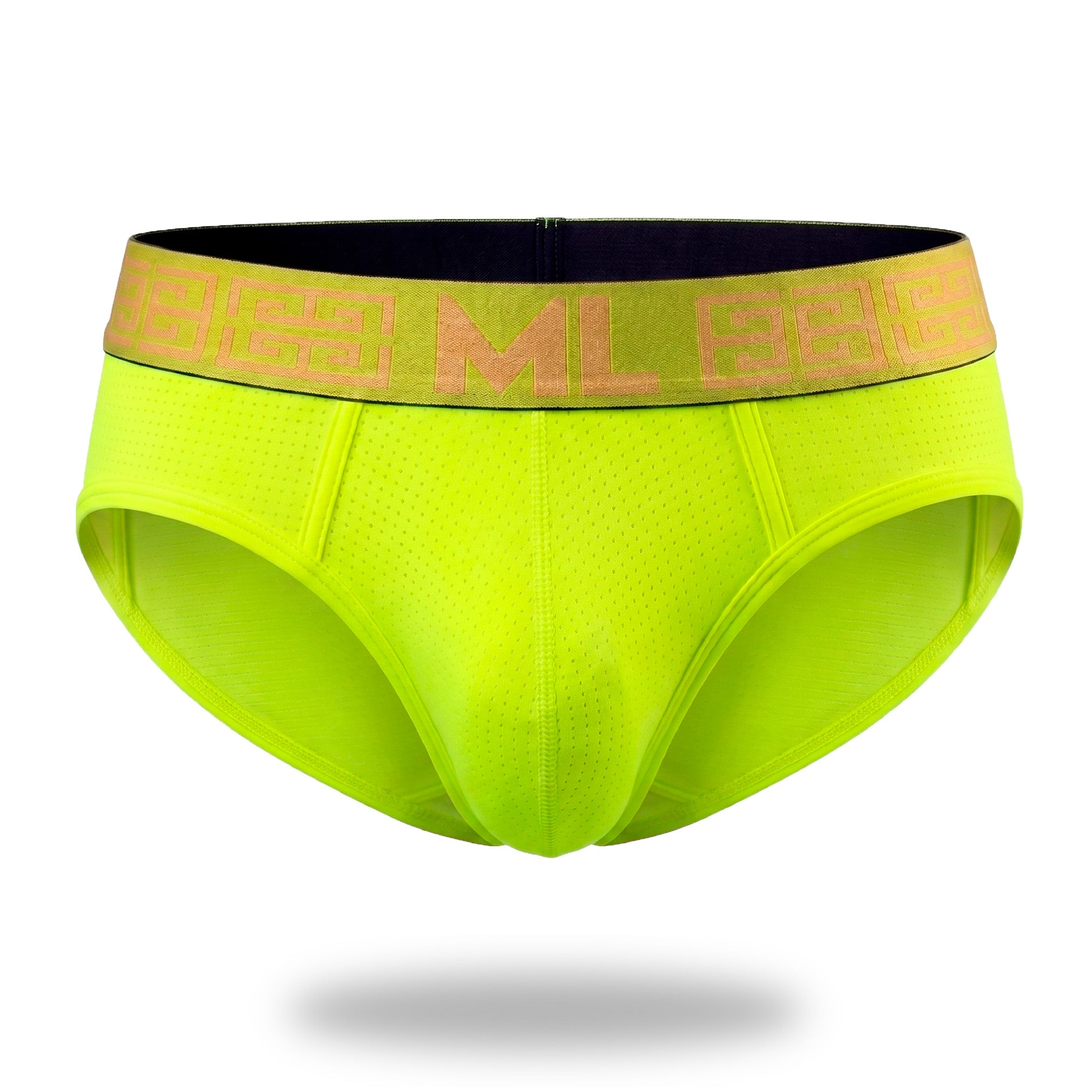 Brief Mens Look Grecas Verde Neon
