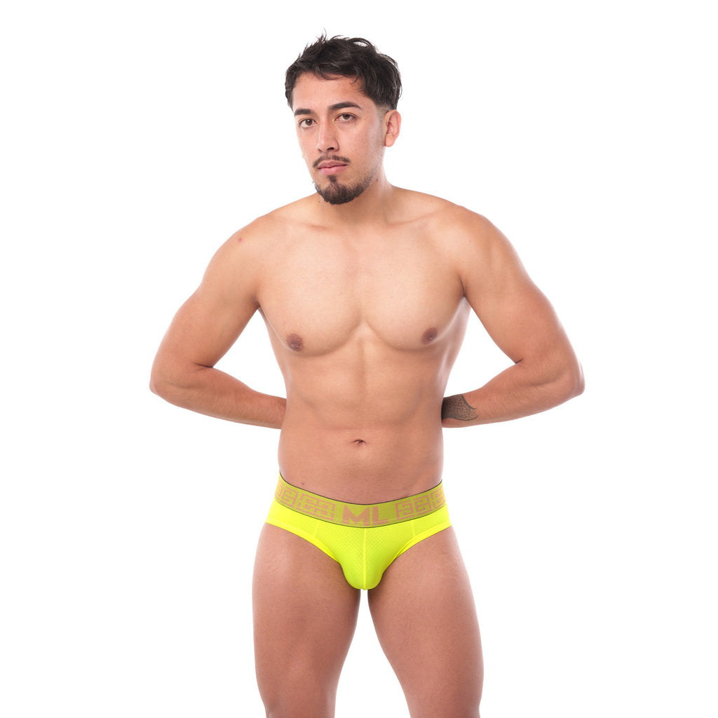 Brief Mens Look Grecas Verde Neon