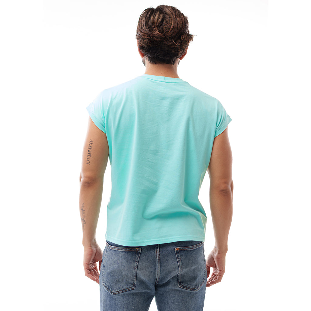 Casaca Crop Mens Look Aqua