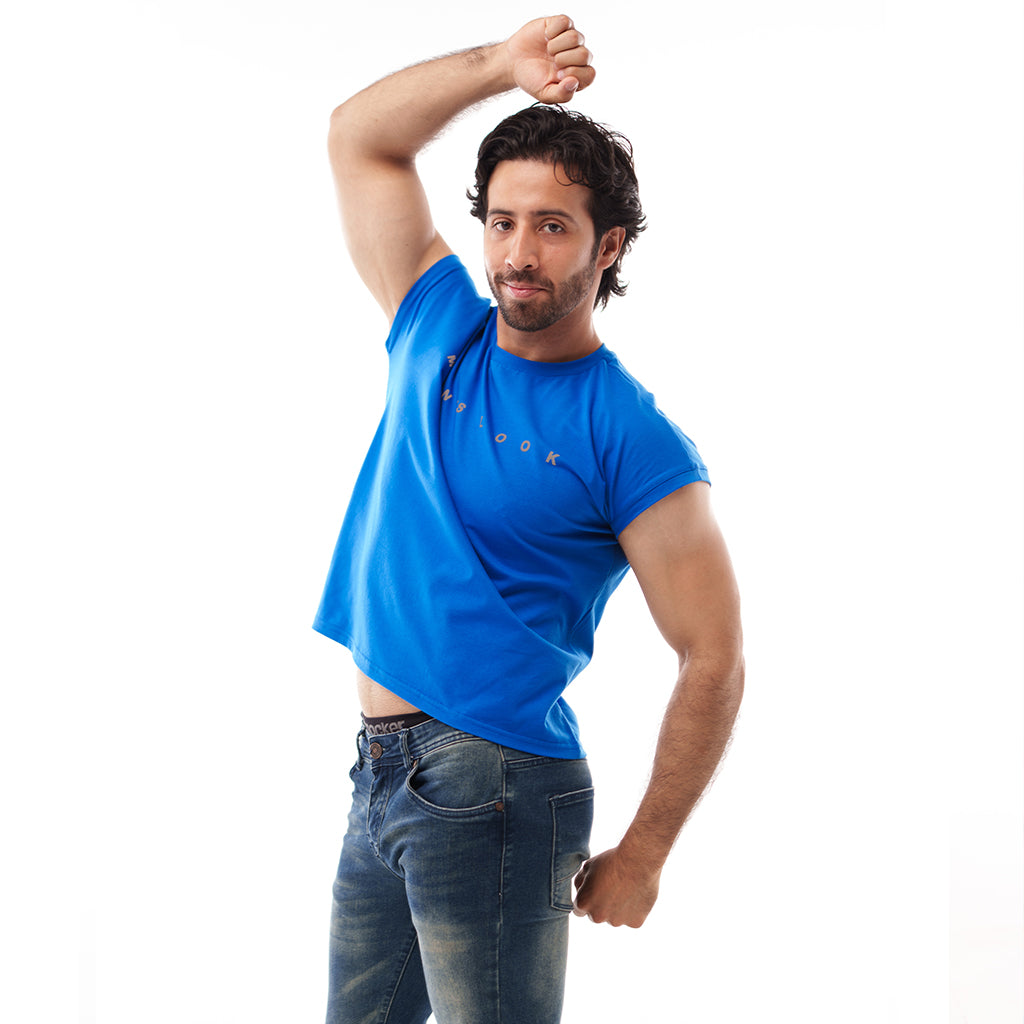 Casaca Crop Mens Look Azul Rey