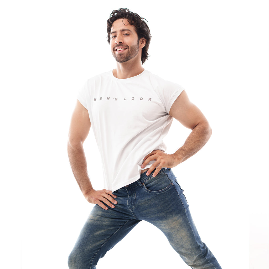 Casaca Crop Mens Look Blanca