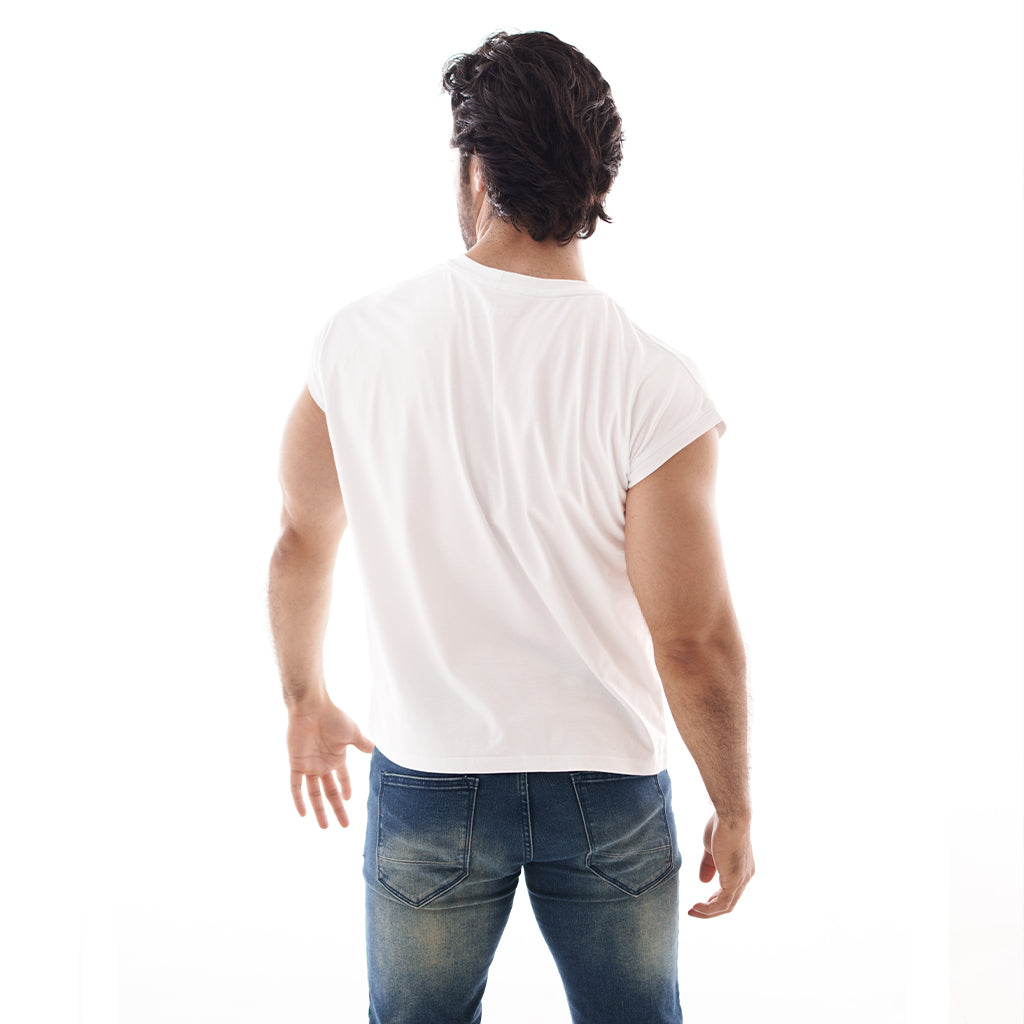 Casaca Crop Mens Look Blanca