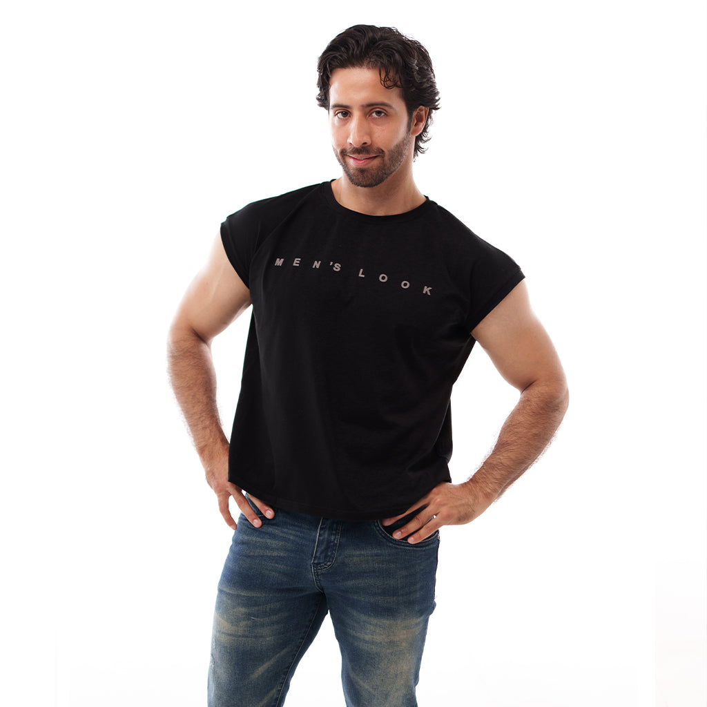 Casaca Crop Mens Look Negra