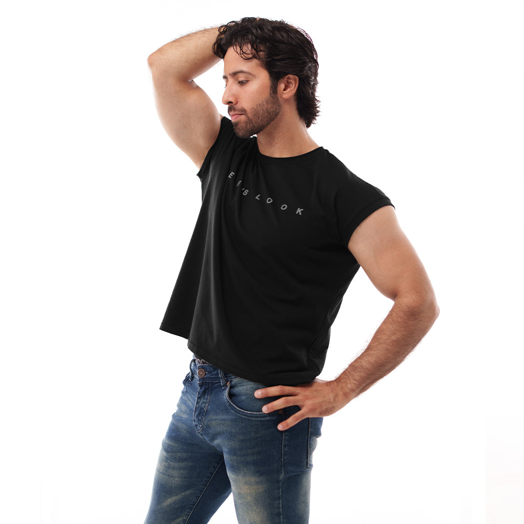 Casaca Crop Mens Look Negra