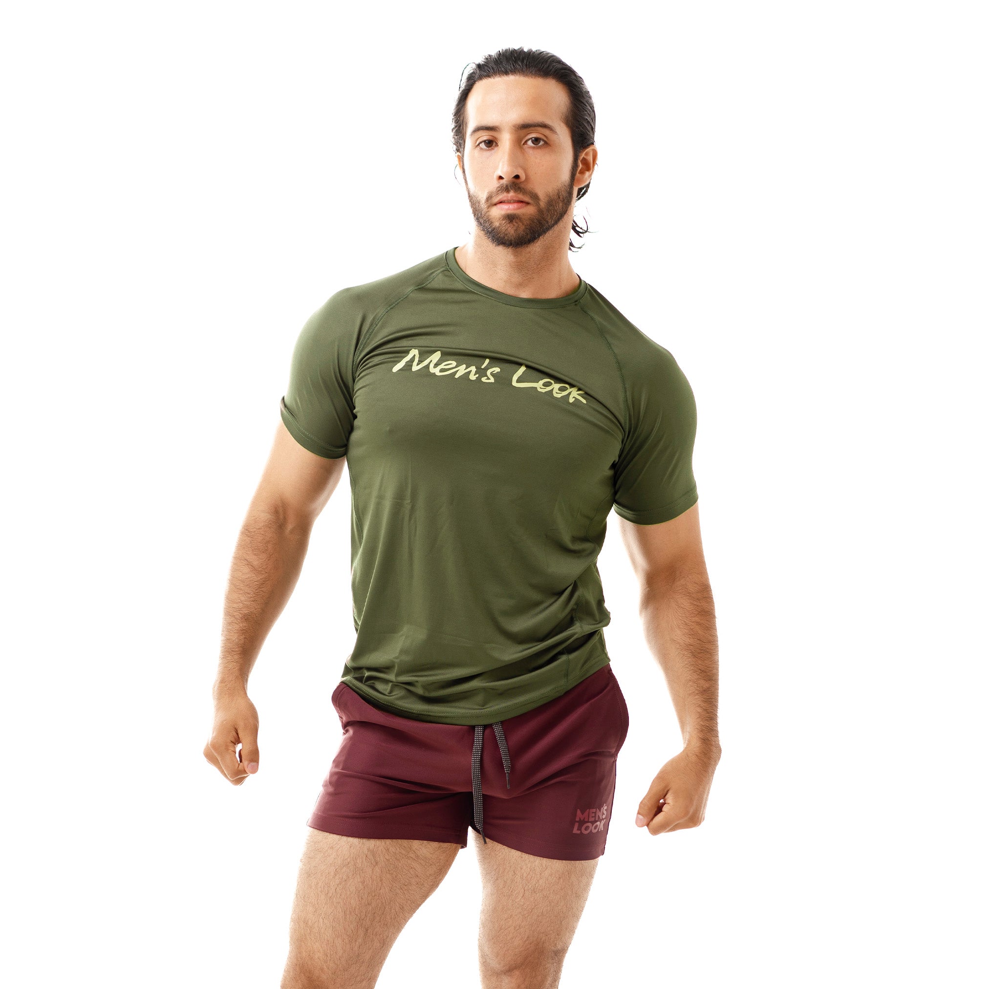 Playera Mens Look Sport Verde Militar