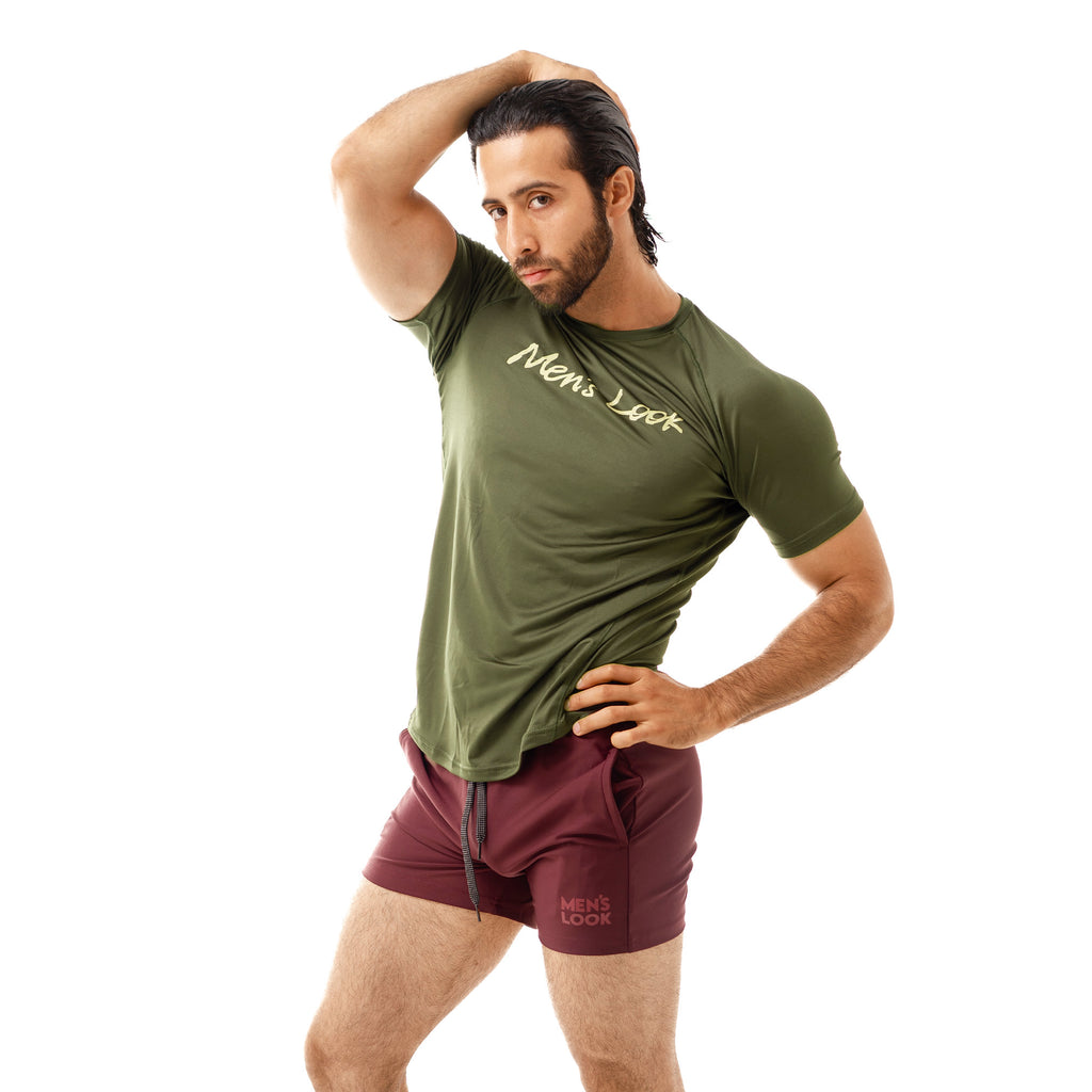 Playera Mens Look Sport Verde Militar