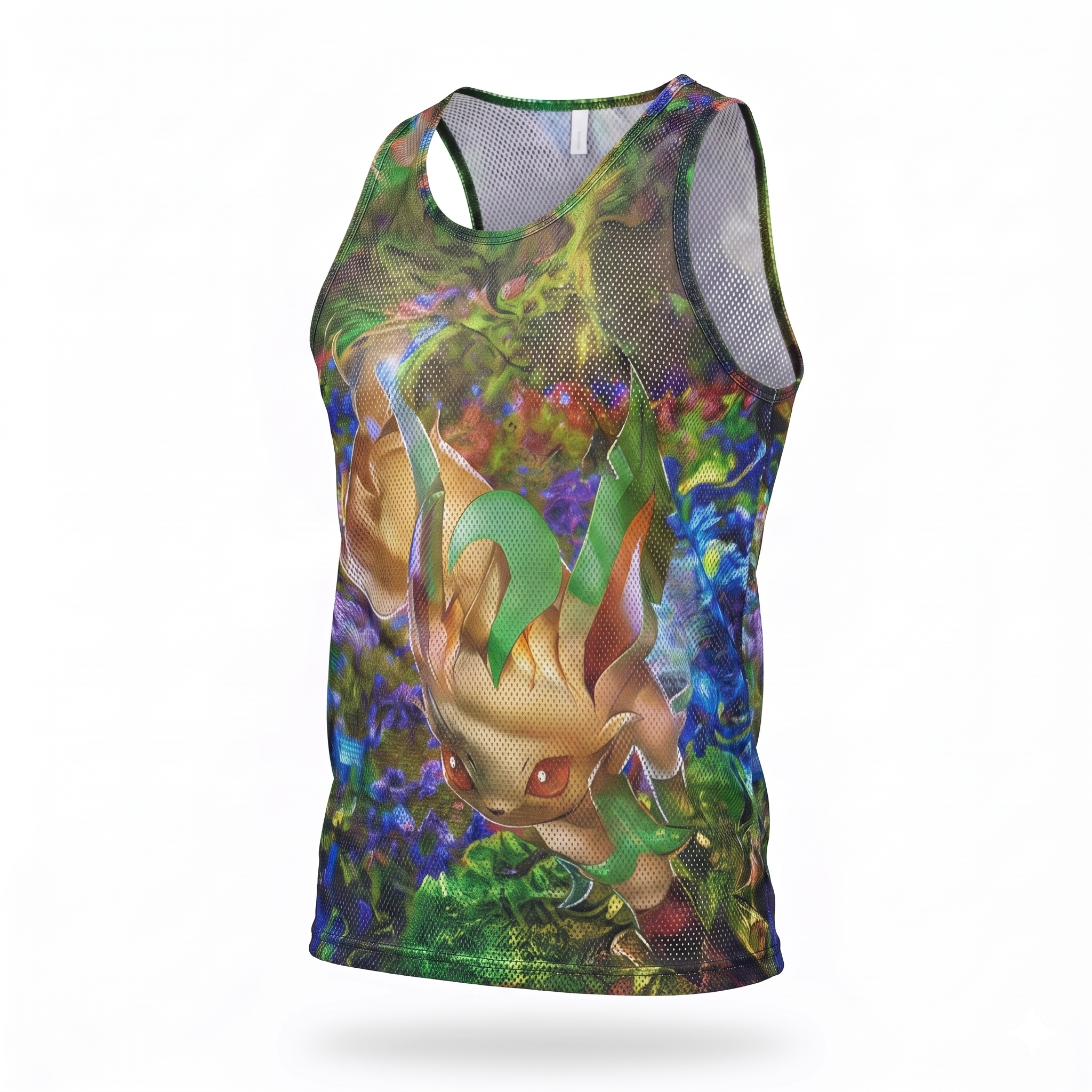 Playera Tela Red Pokemon Leafeon