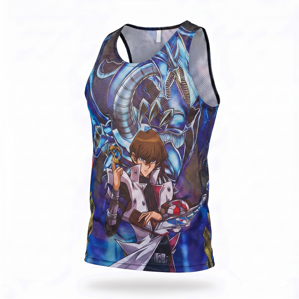 Playera Tela Red Pokemon Yu Gi Oh Dragon