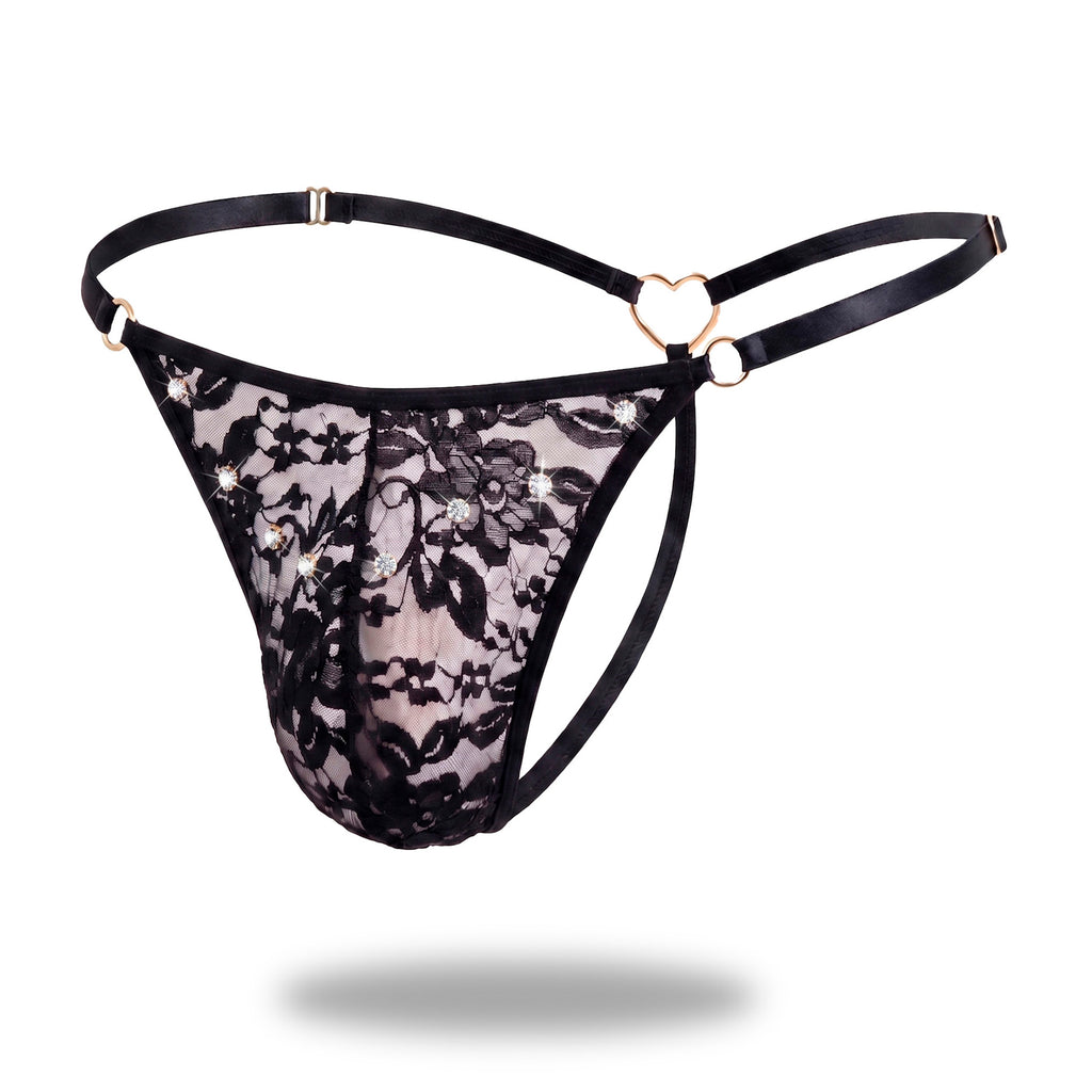 Tanga Encaje Negro Diamond