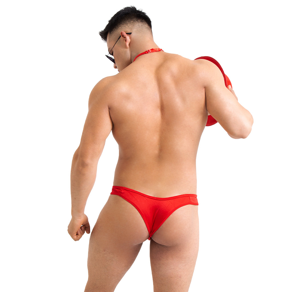 Tanga Lineas Lateral Roja