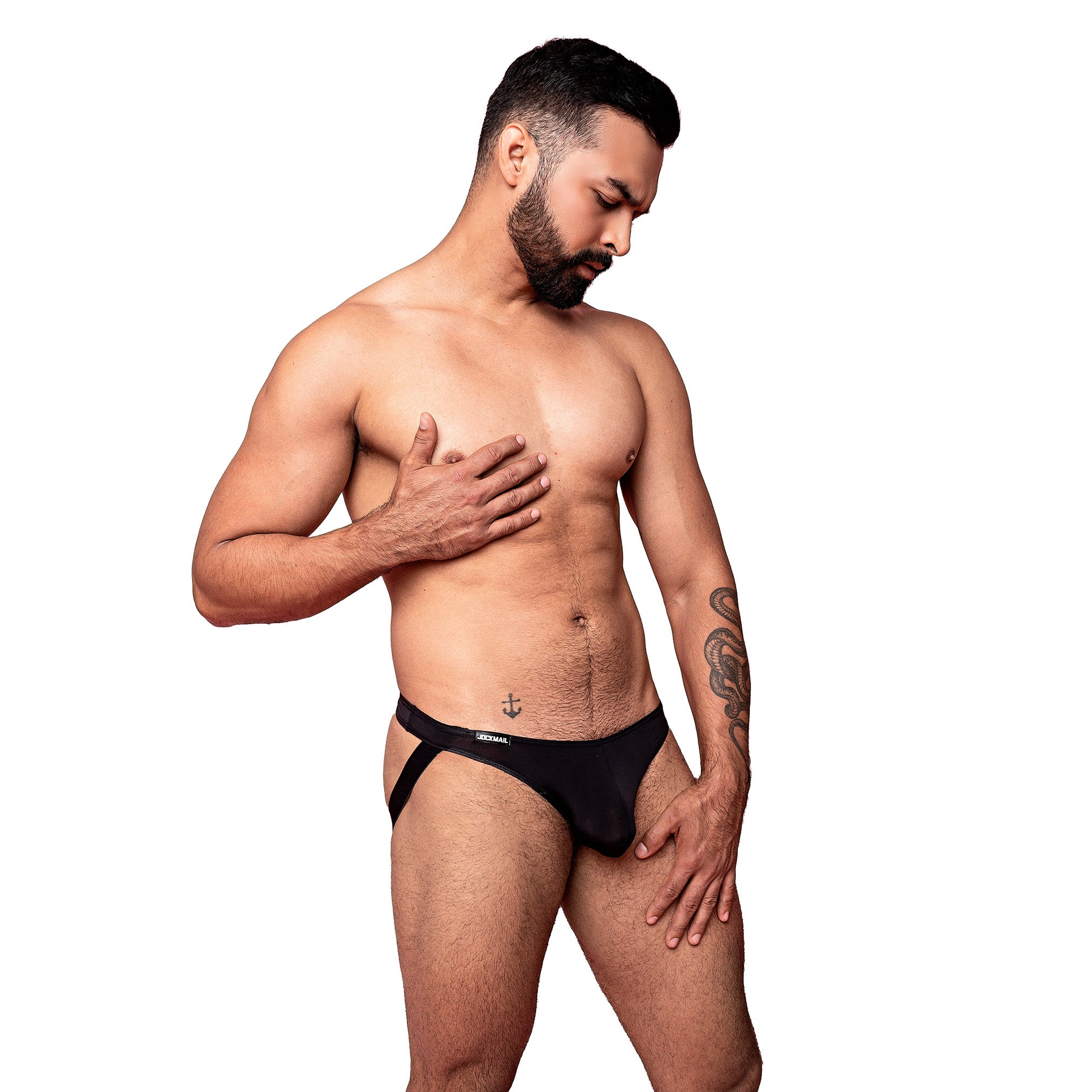 Tanga Suspensorio Jockmail Negra