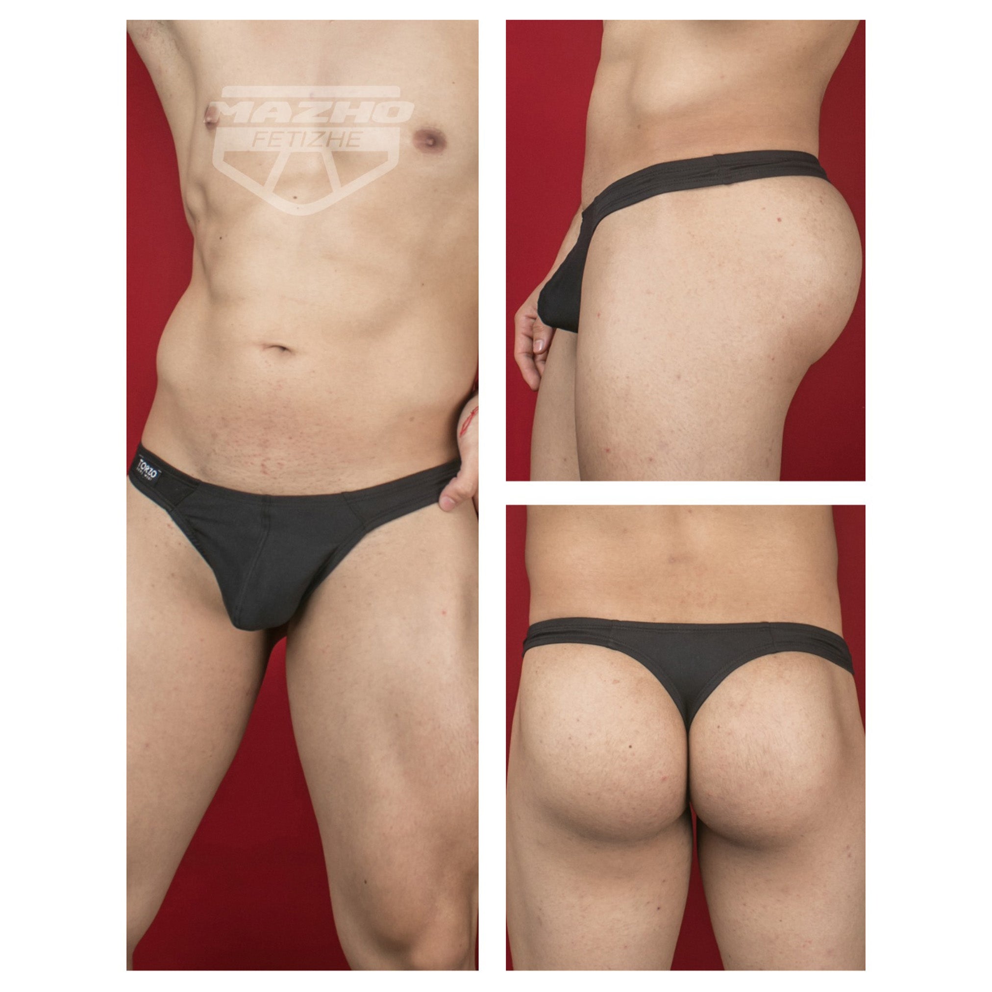 Tanga Torzo Licra Negra